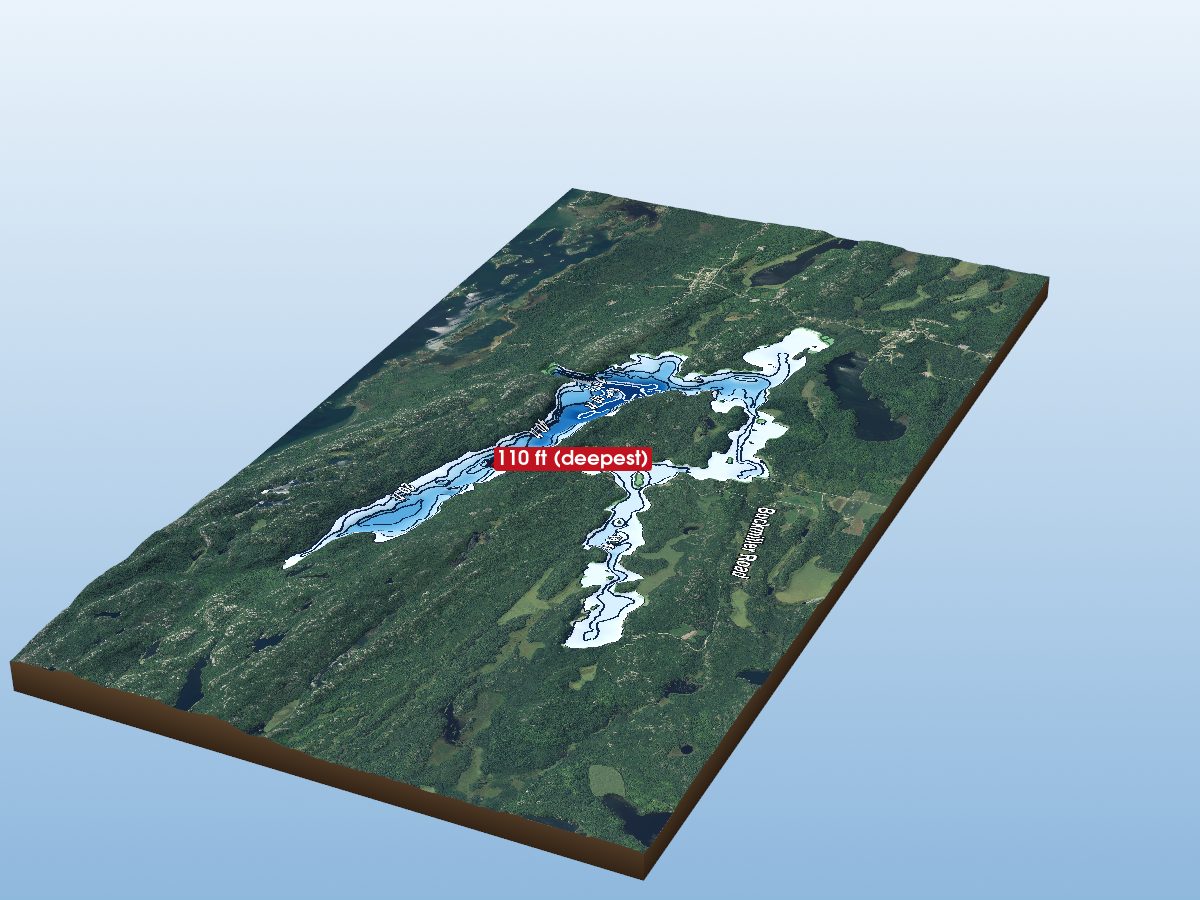 Depth map of La Cloche Lake