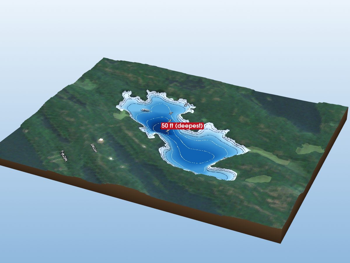 Depth map of Labelle Lake