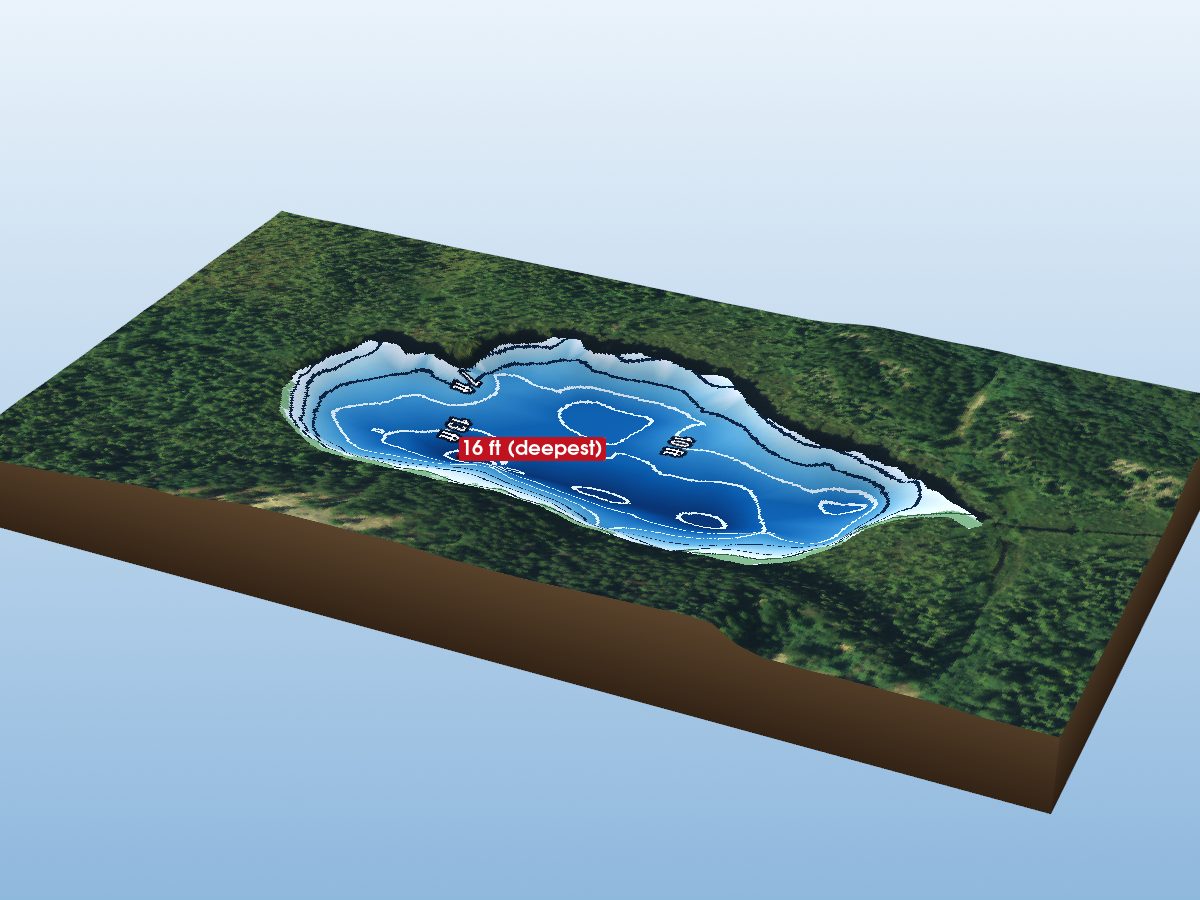 Depth map of Labine Lake
