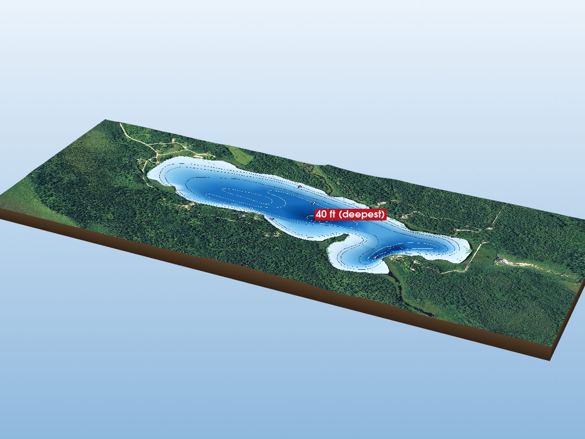 Depth map of Lac Brochet