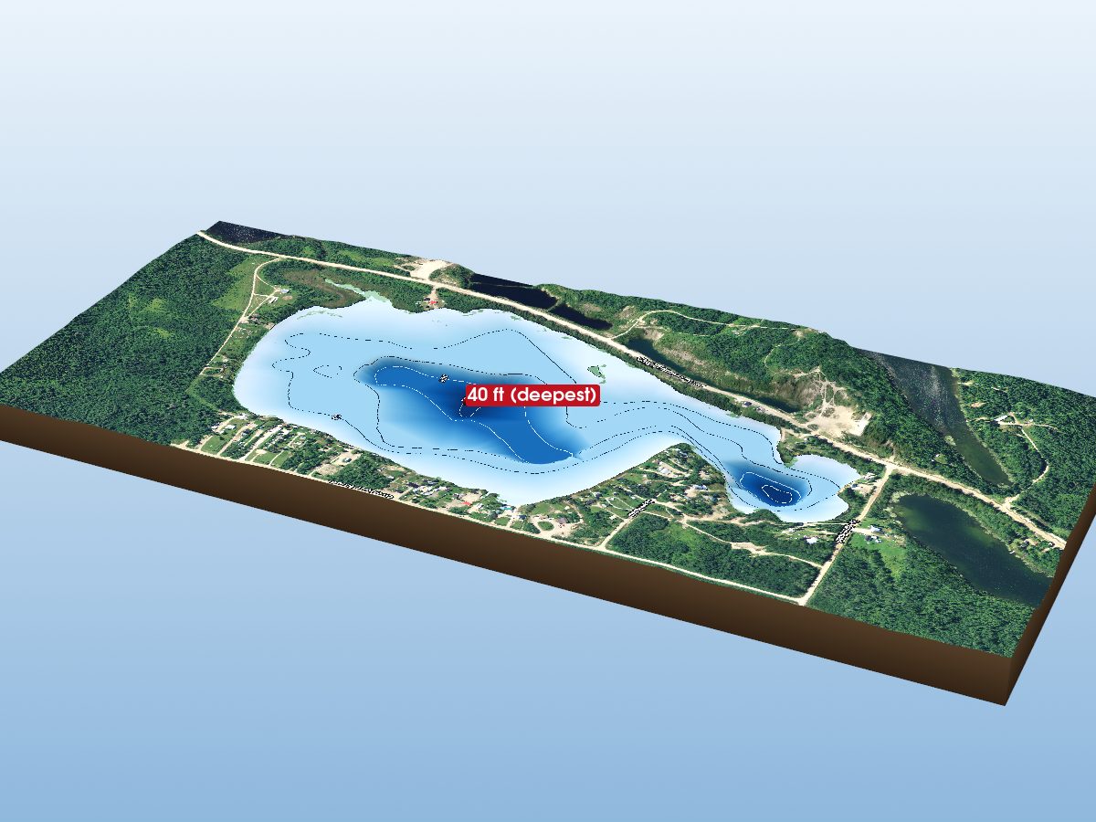 Depth map of Lac Charette