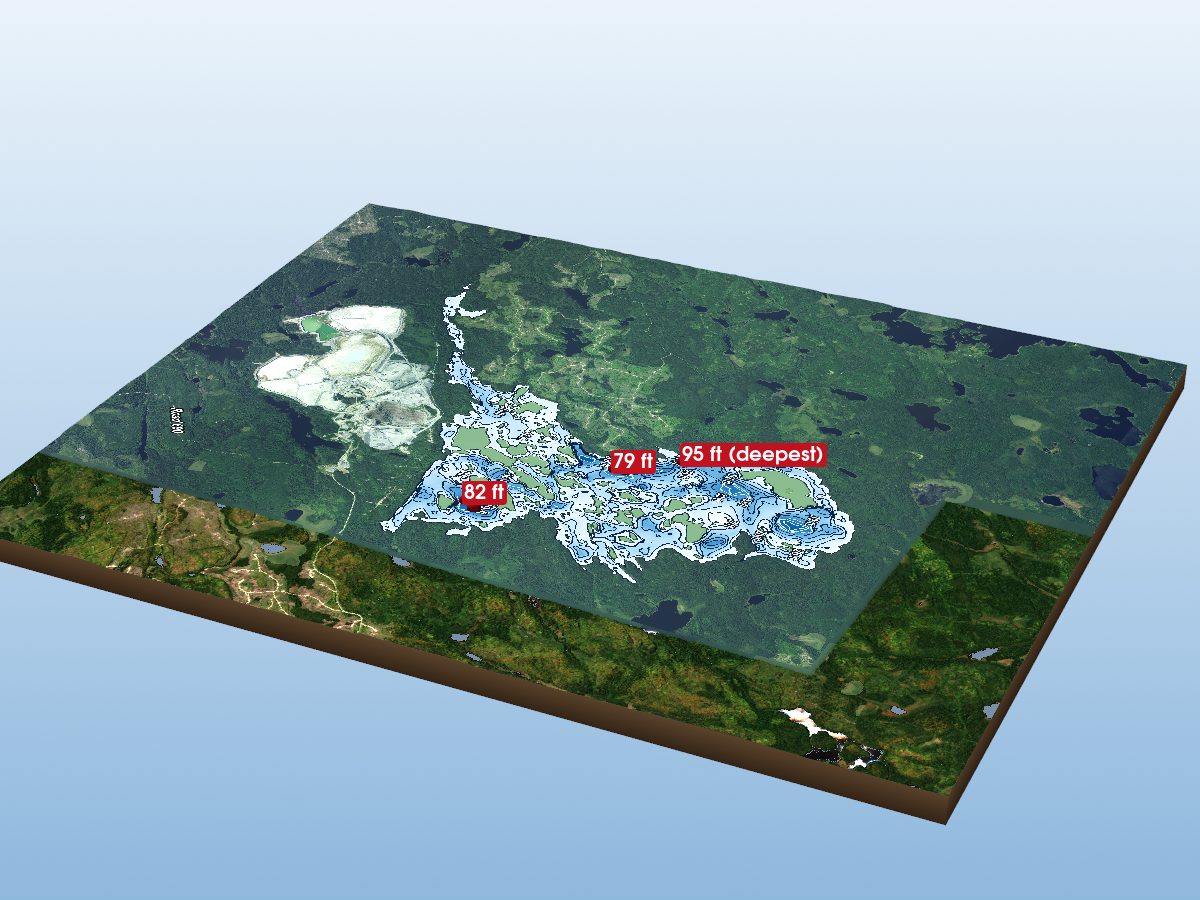 Depth map of Lac des Iles