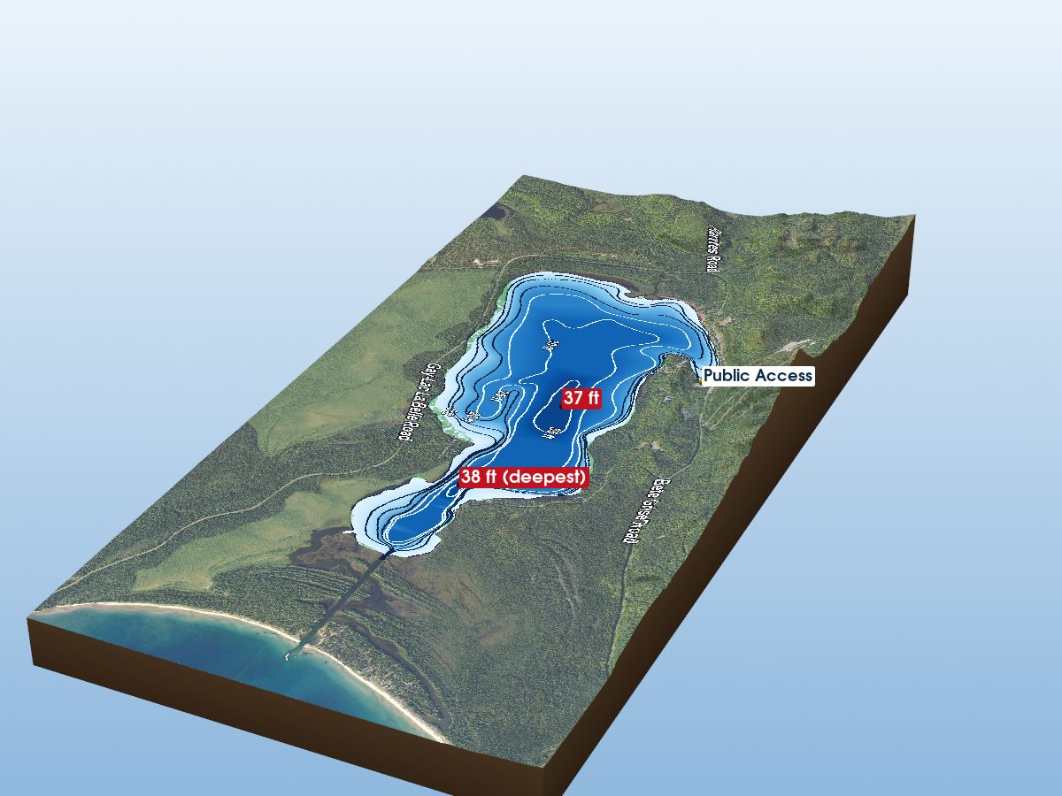 Depth map of Lac La Belle
