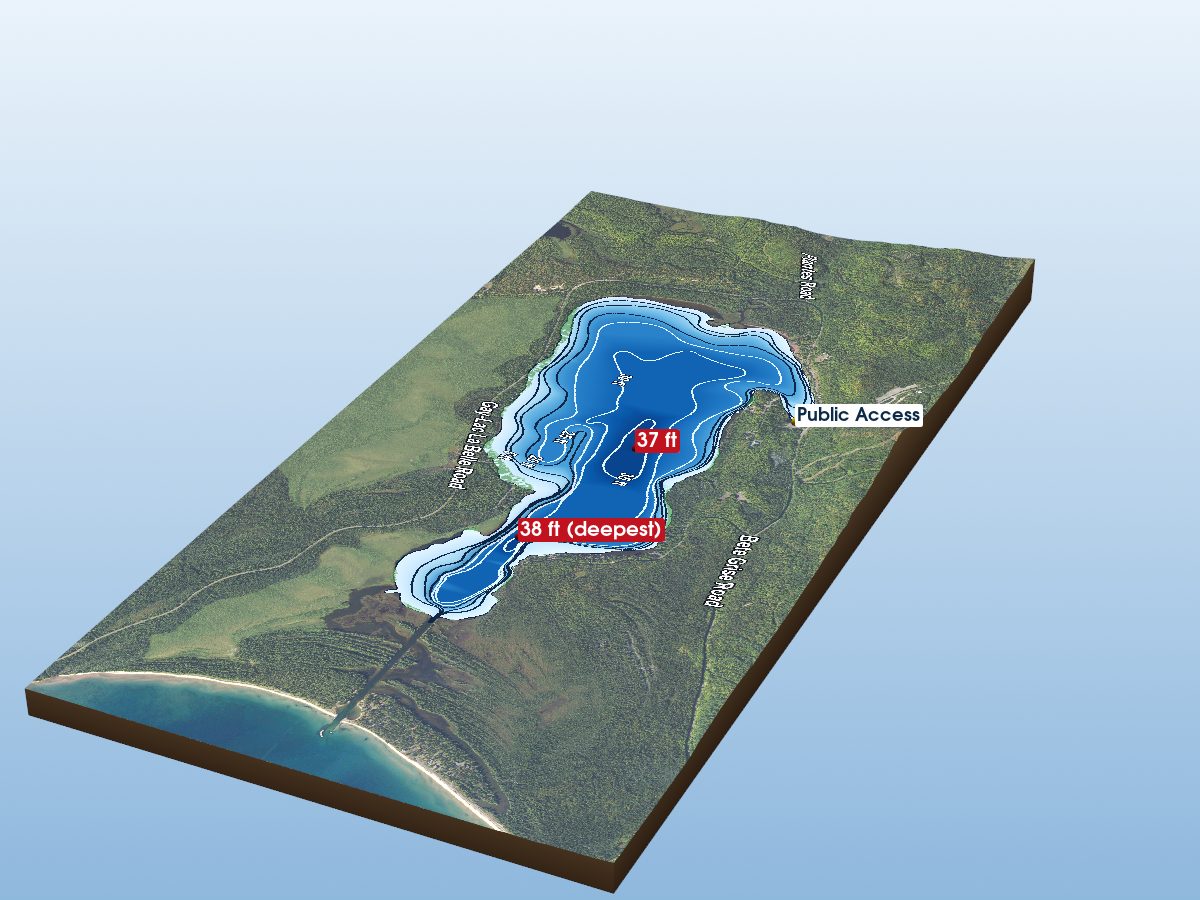 Depth map of Lac La Belle