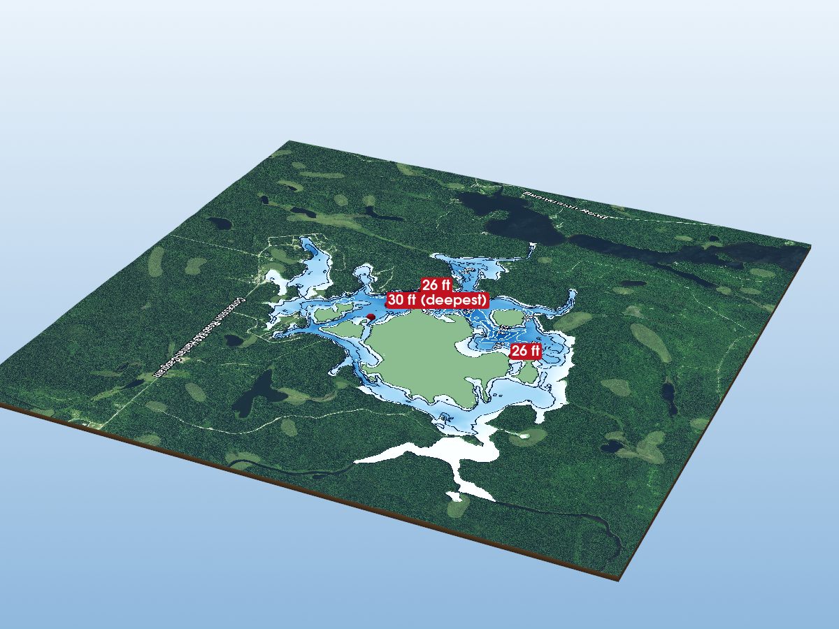 Depth map of Lac Pivabiska