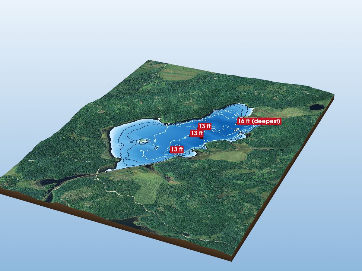 Depth map of Lac St. Jean