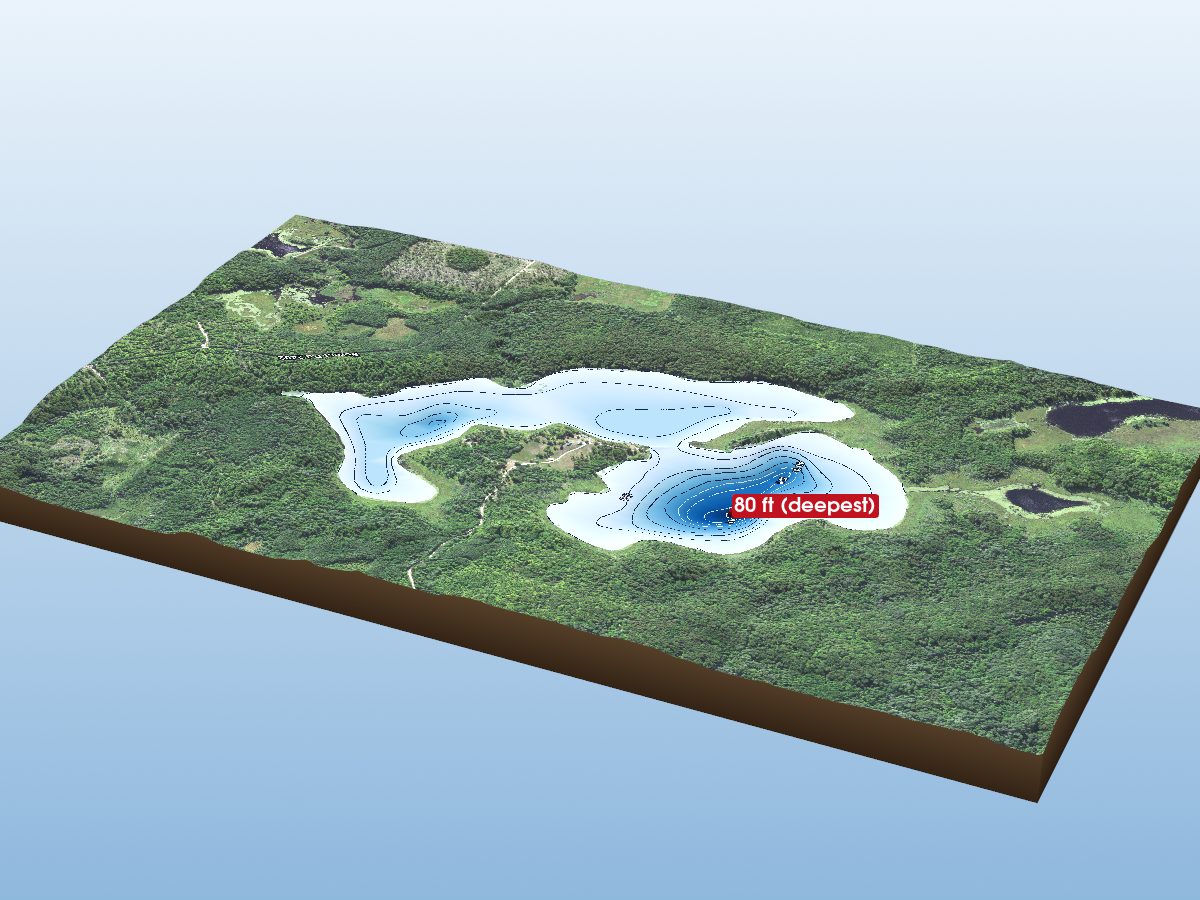 Depth map of LaCroix Lake