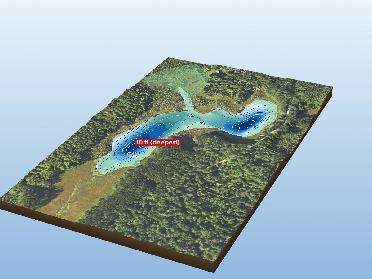 Depth map of LaCrosse Lake