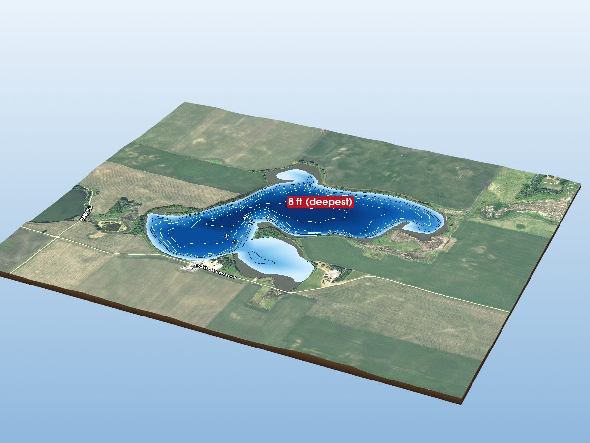 Depth map of Lady Slipper Lake