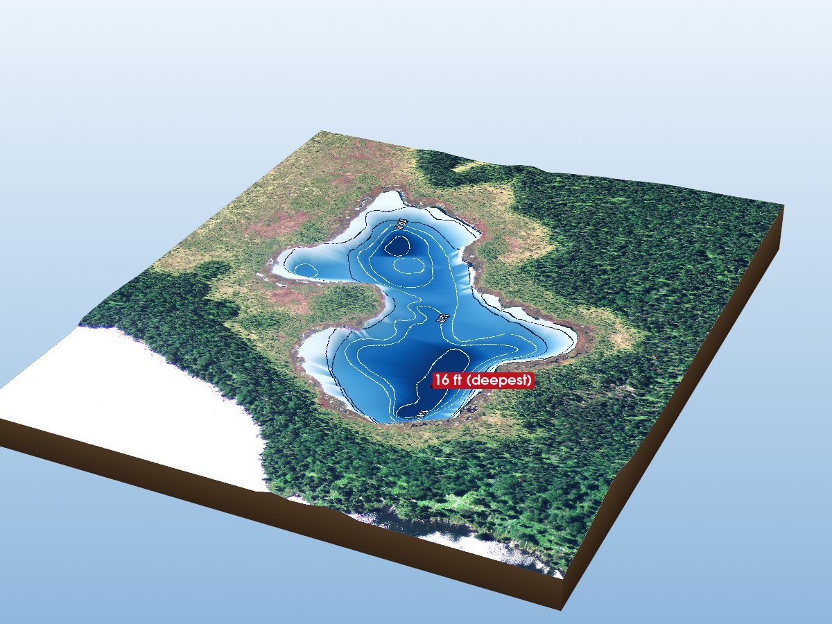 Depth map of Laf Lake