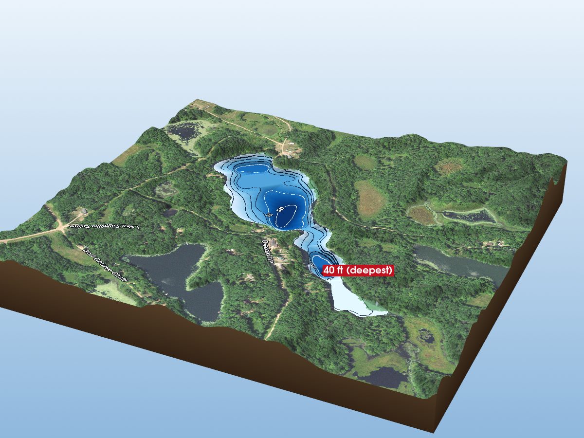 Depth map of Lagerquist Lake