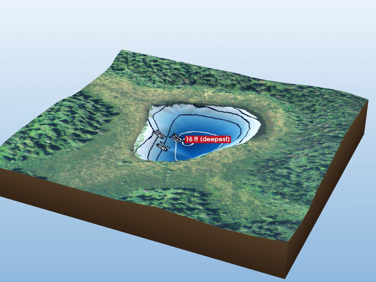 Depth map of Lake 10N-18