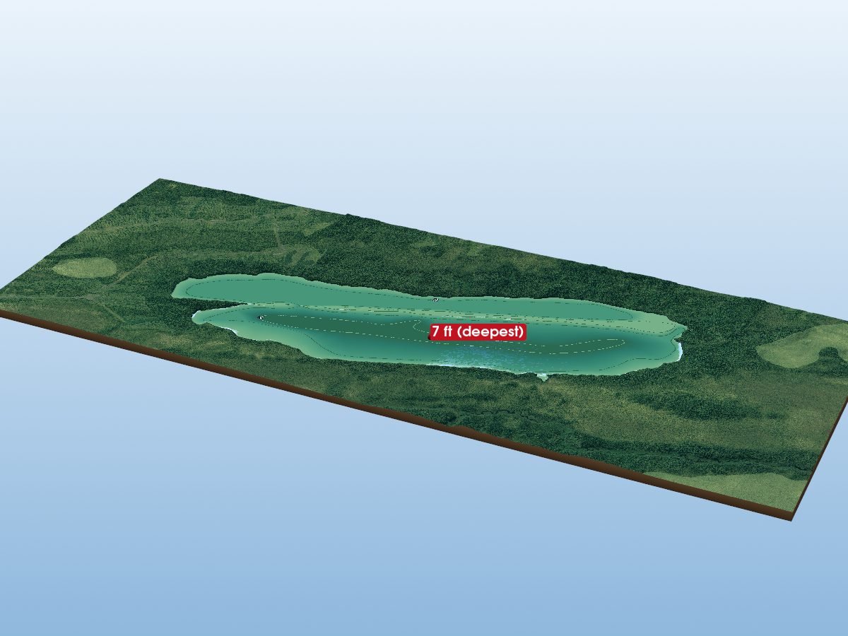 Depth map of Lake 20J-33