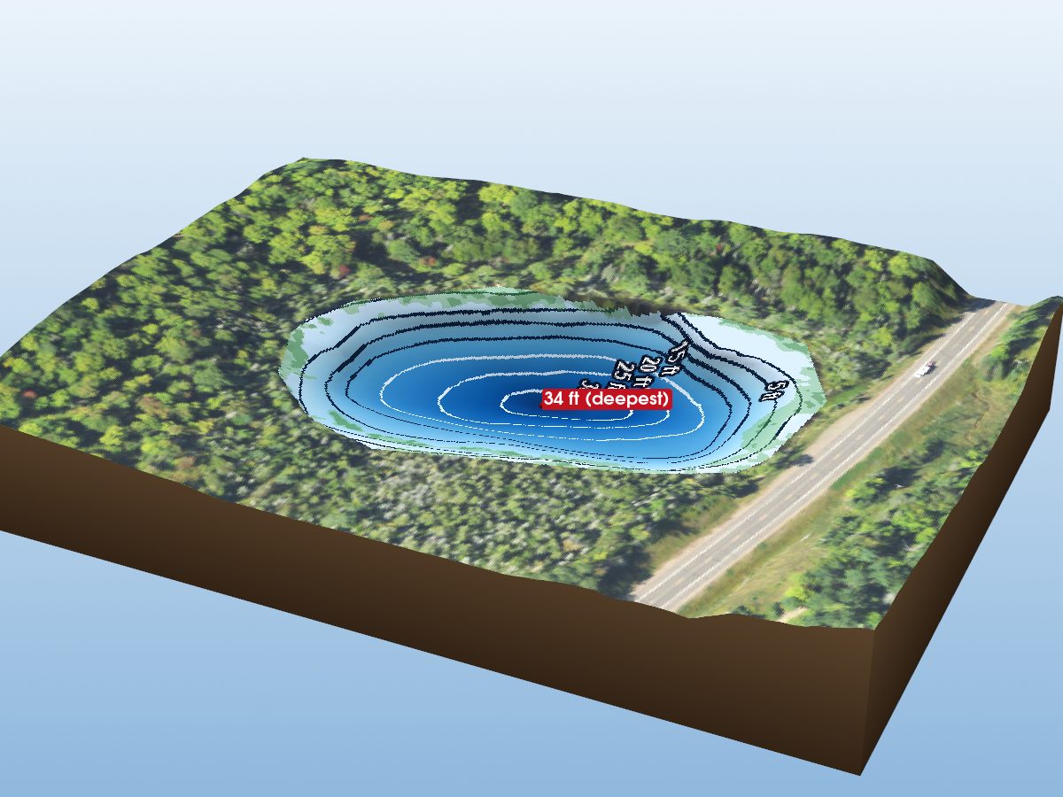 Depth map of Lake 41