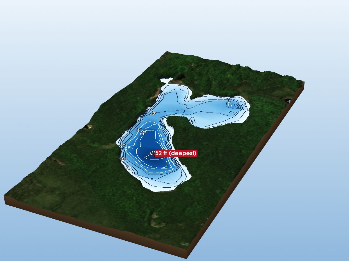 Depth map of Lake 68