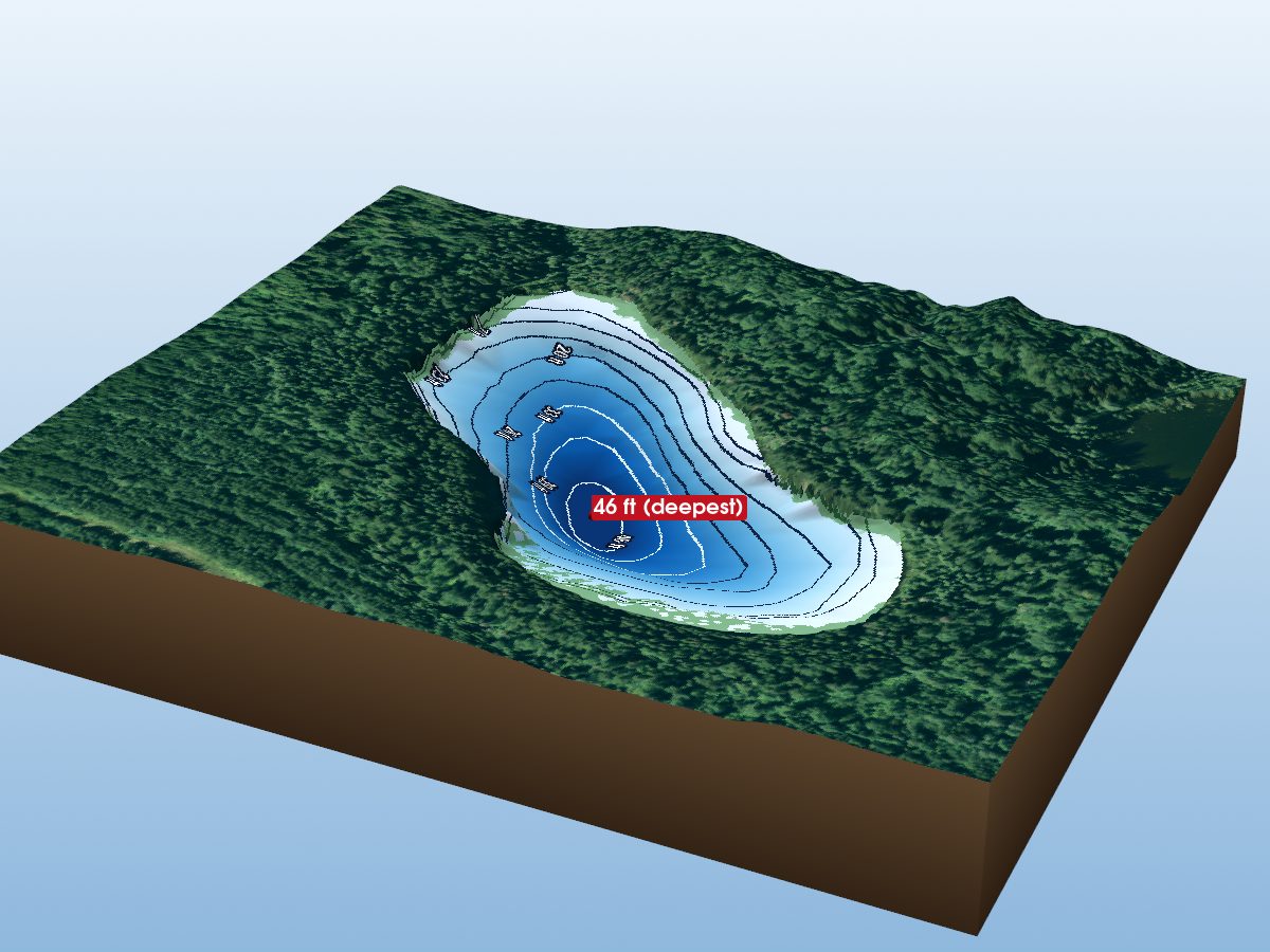 Depth map of Lake 93 Howells