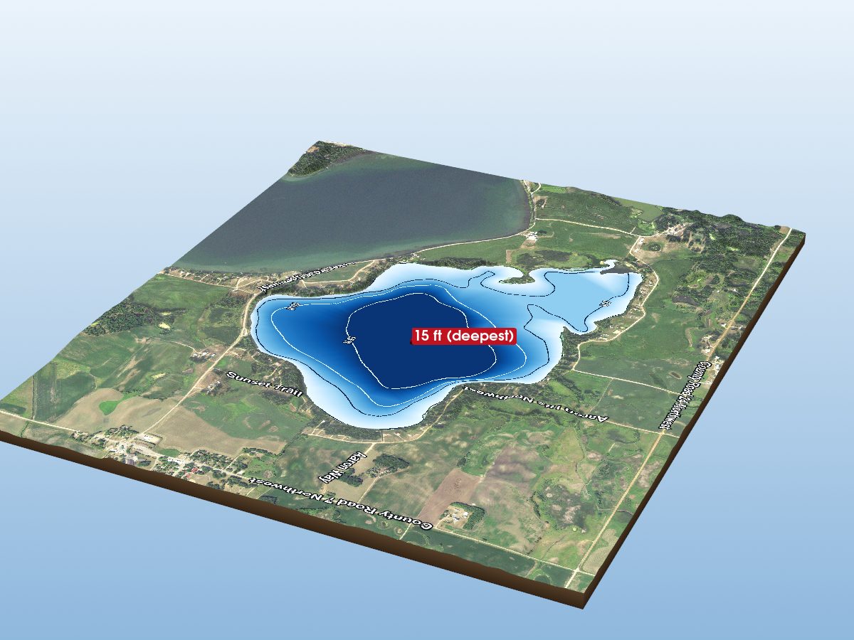 Depth map of Lake Aaron