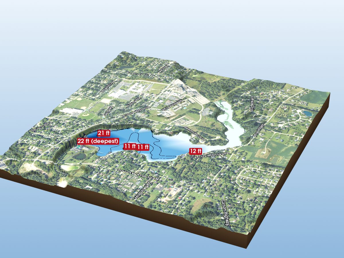 Depth map of Lake Adrian