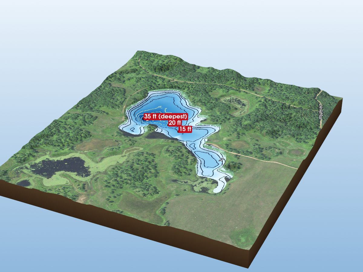 Depth map of Lake Alott