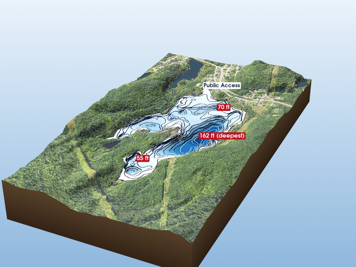 3D depth map of Lake Angeline
