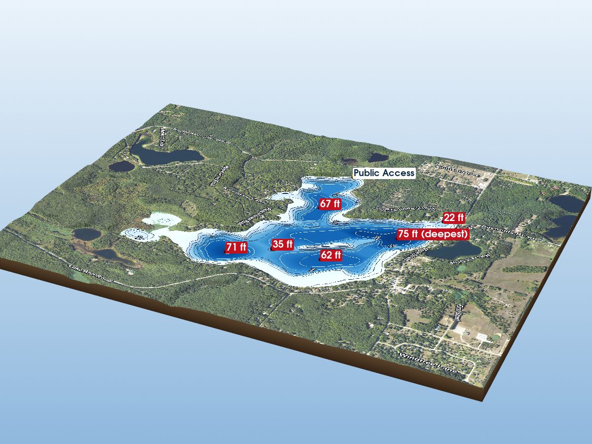 Depth map of Lake Ann