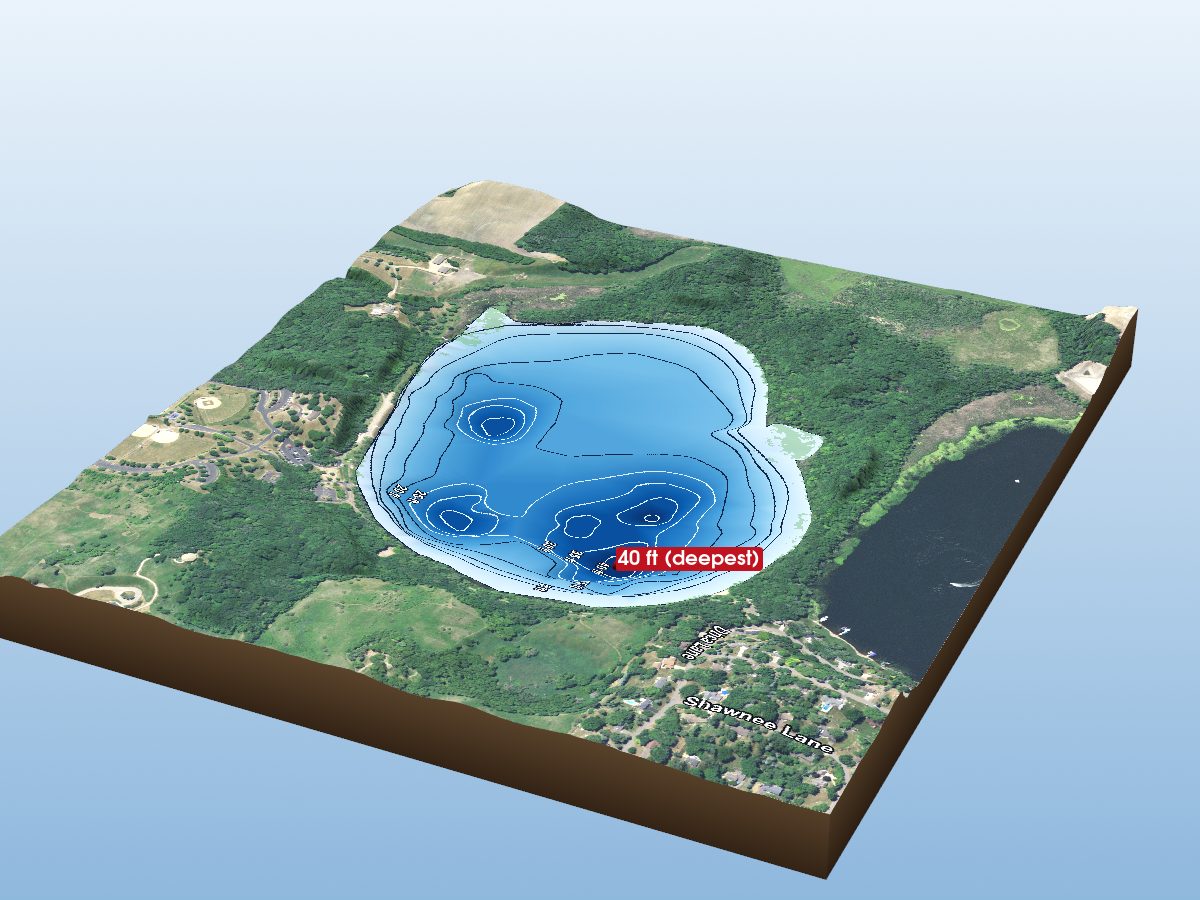 Depth map of Lake Ann