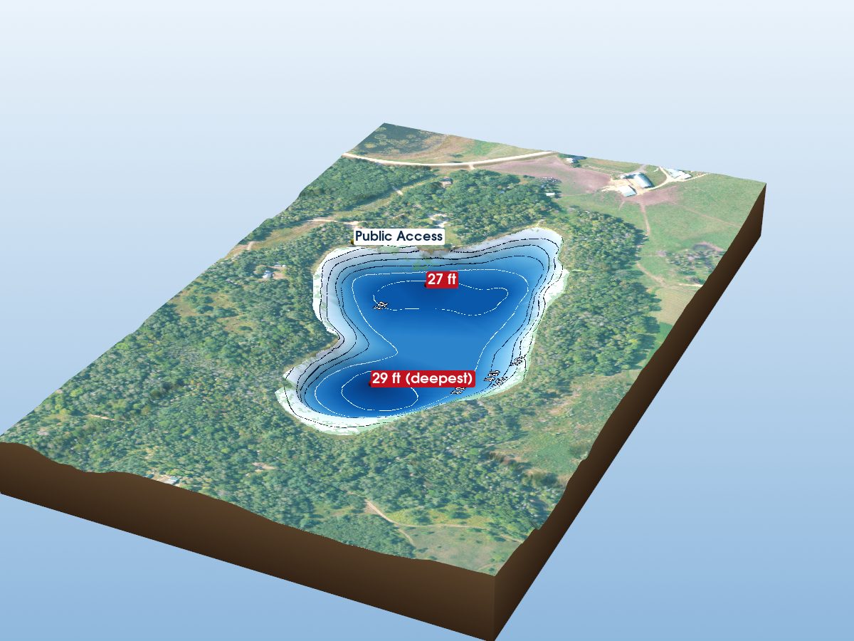 Depth map of Lake Ann