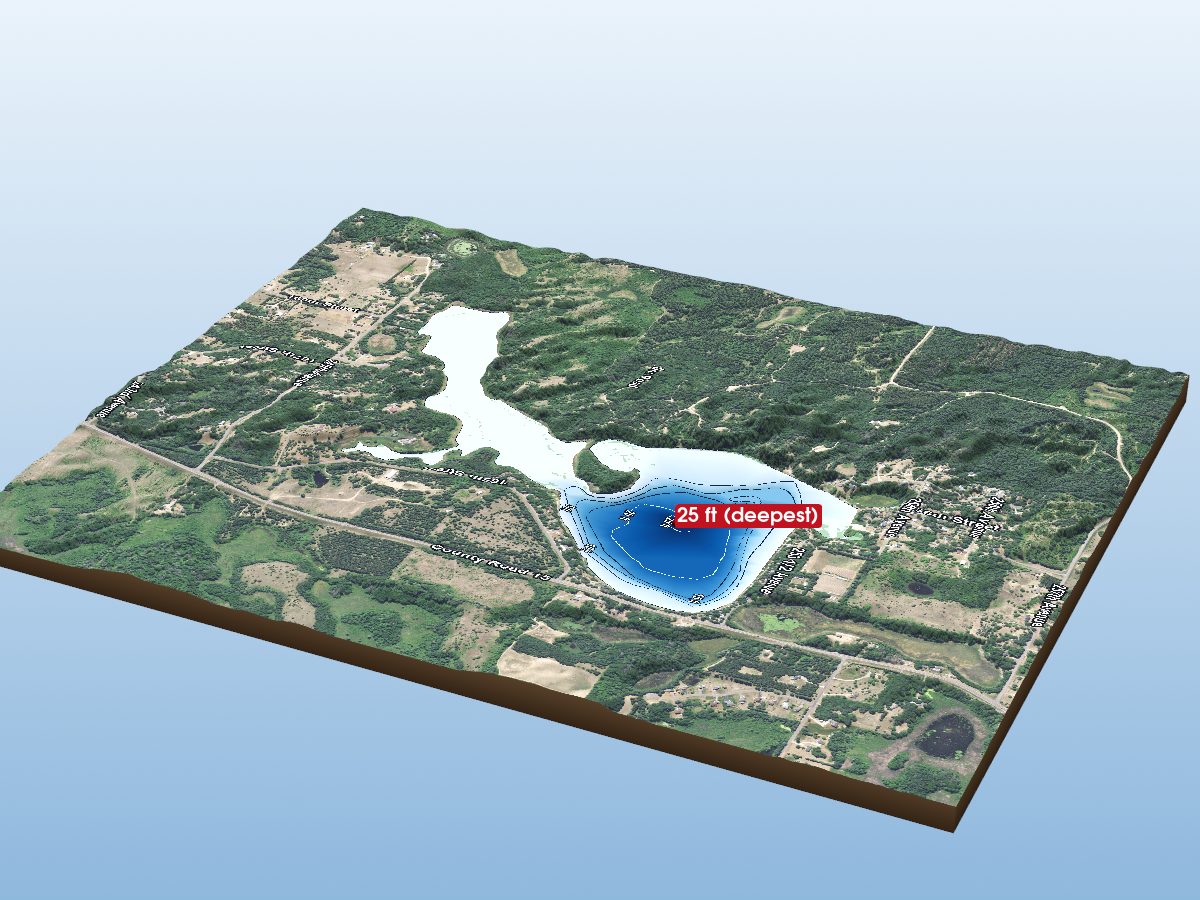 Depth map of Lake Ann