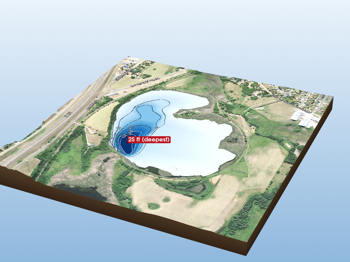 Depth map of Lake Anna