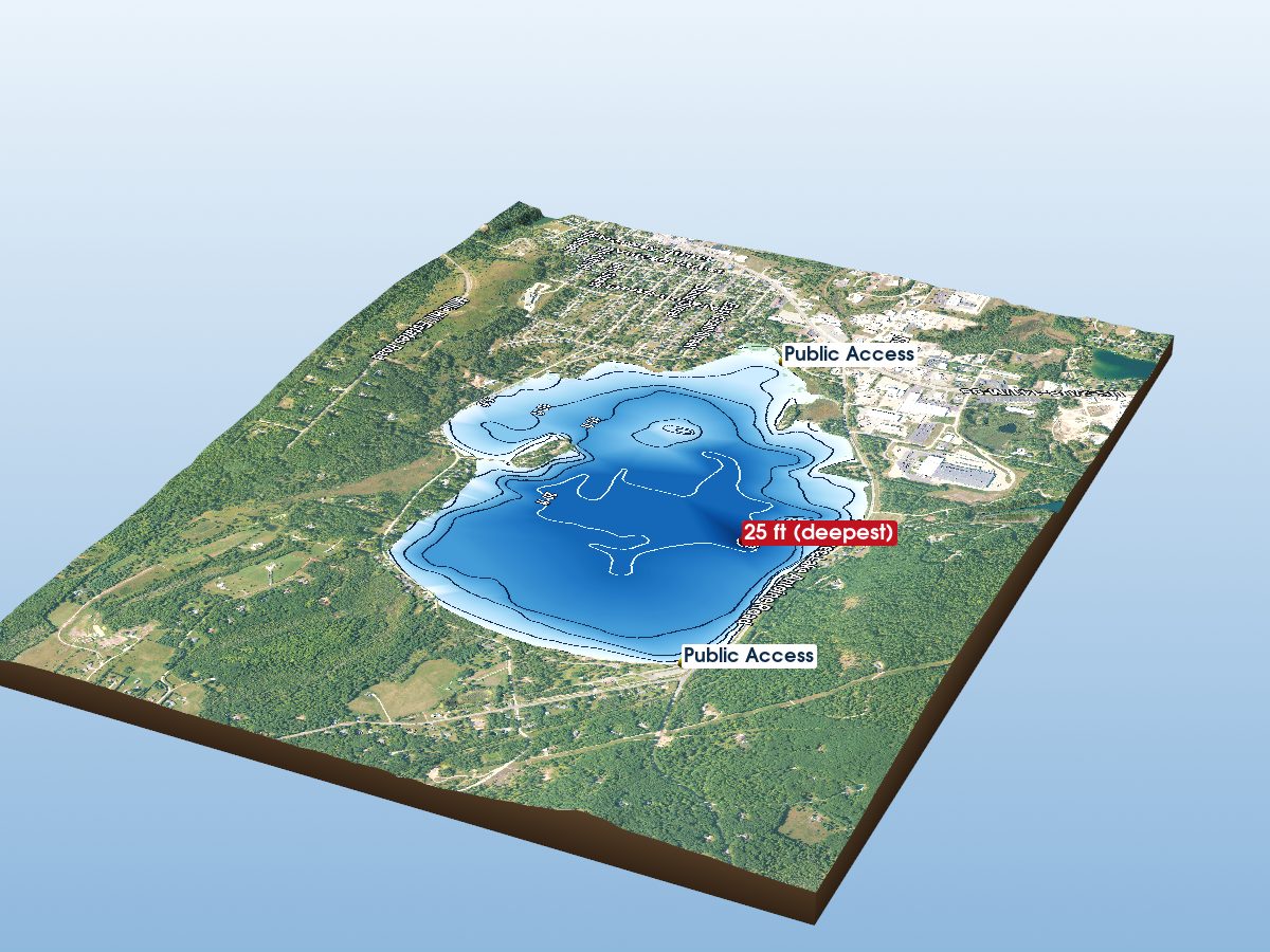 Depth map of Lake Antoine
