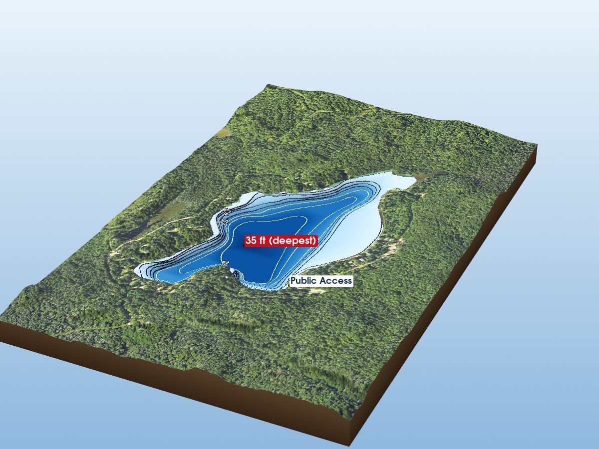 Depth map of Lake Arfelin
