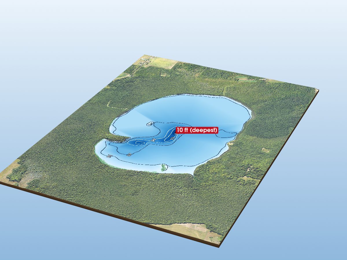 Depth map of Lake Augusta