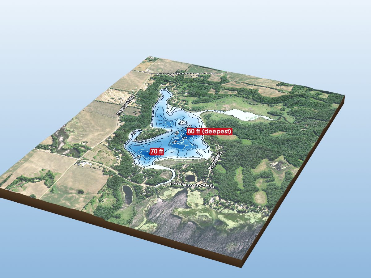 Depth map of Lake Augusta