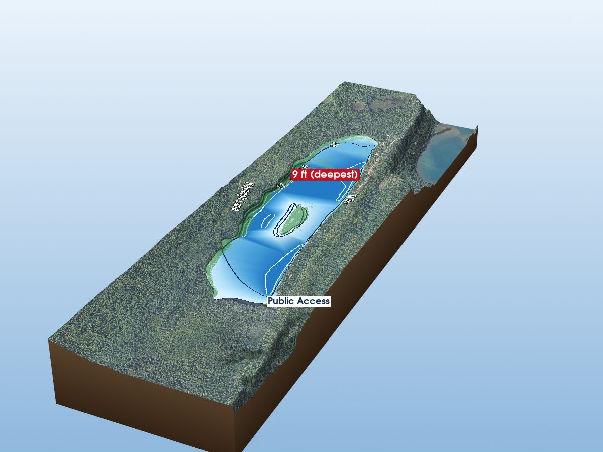 Depth map of Lake Bailey