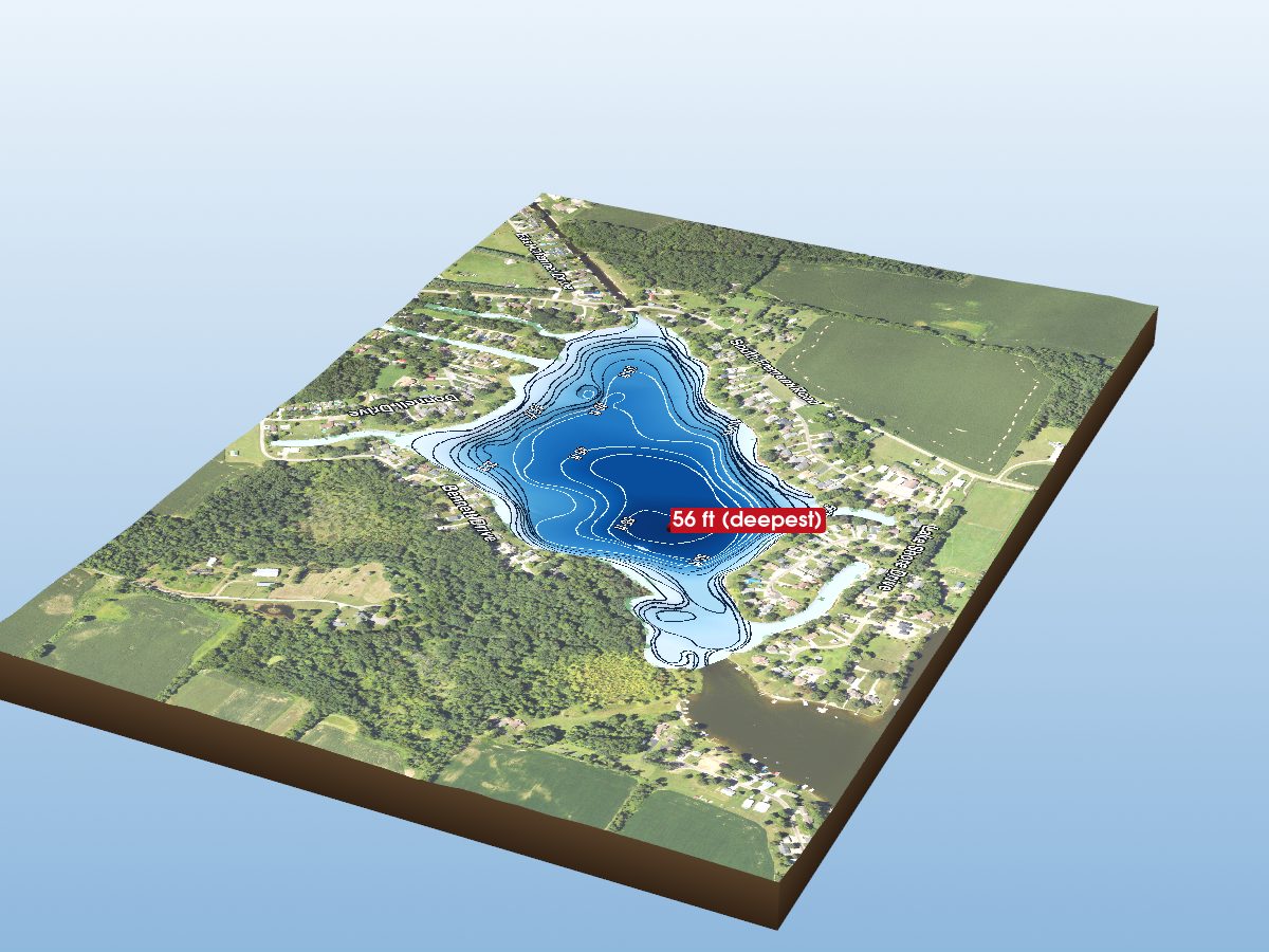 Depth map of Lake Bartholomew