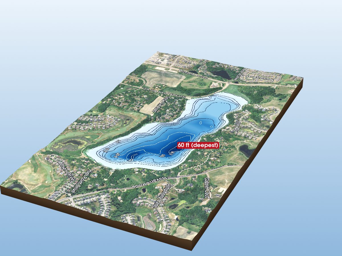 Depth map of Lake Bavaria