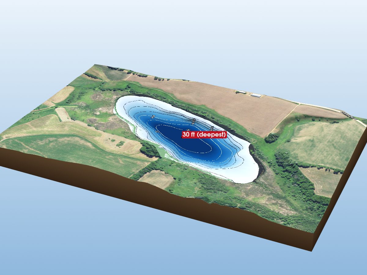 Depth map of Lake Beautiful
