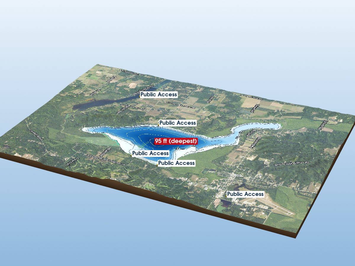 Depth map of Lake Bellaire