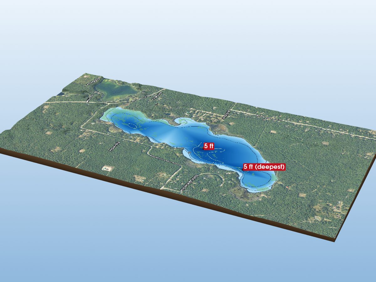 Depth map of Lake Big Wolf