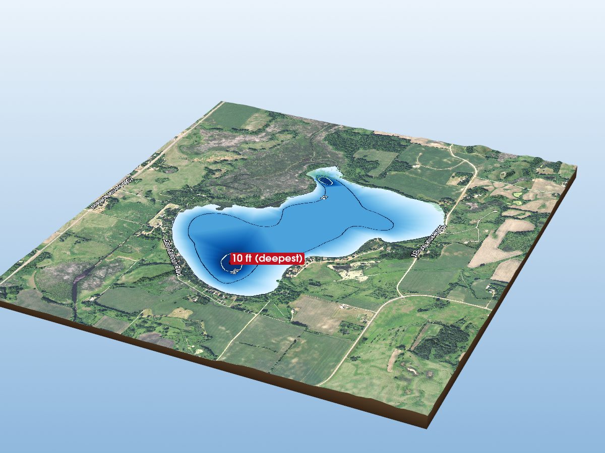 Depth map of Lake Calhoun