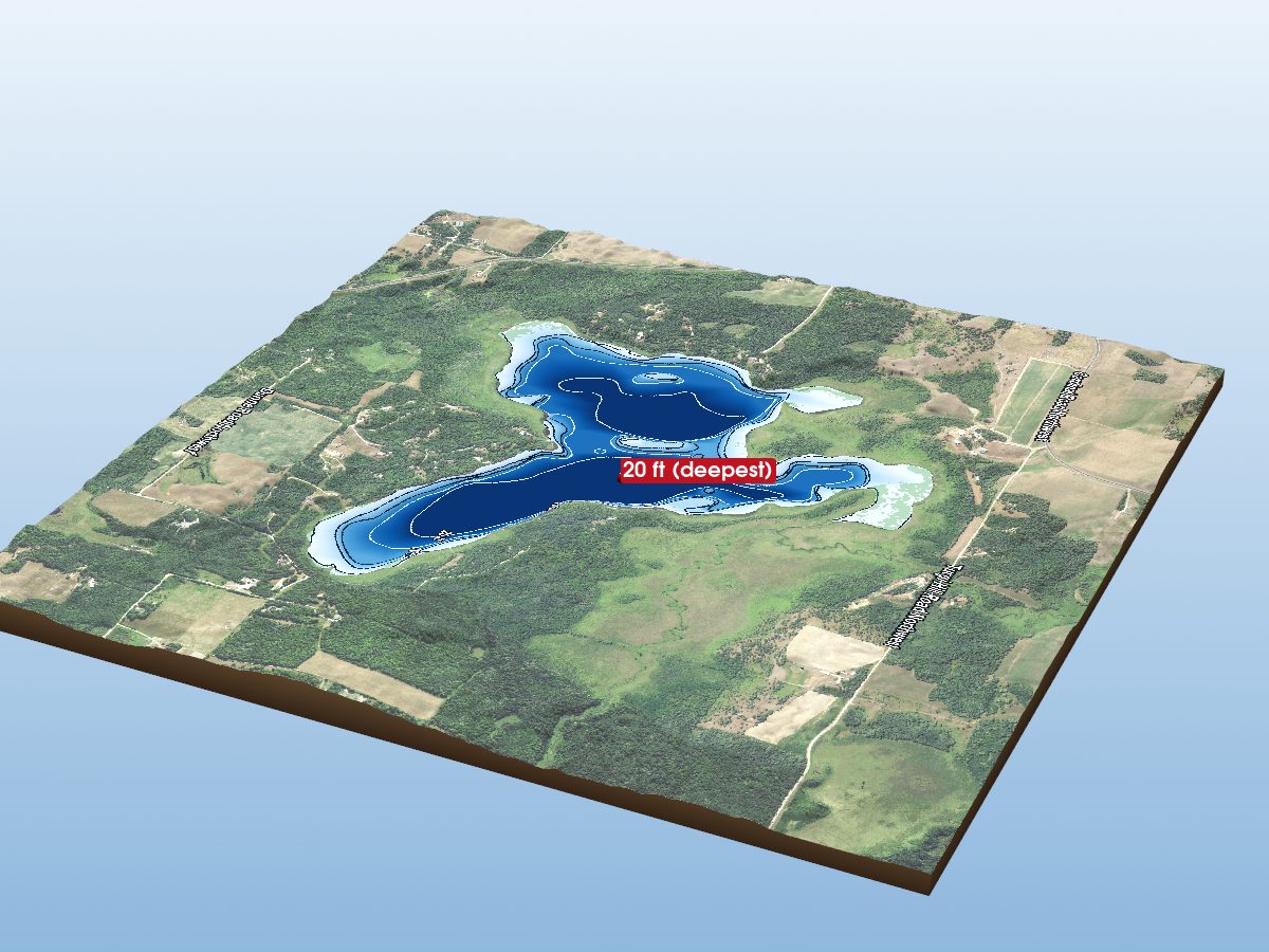 Depth map of Lake Campbell