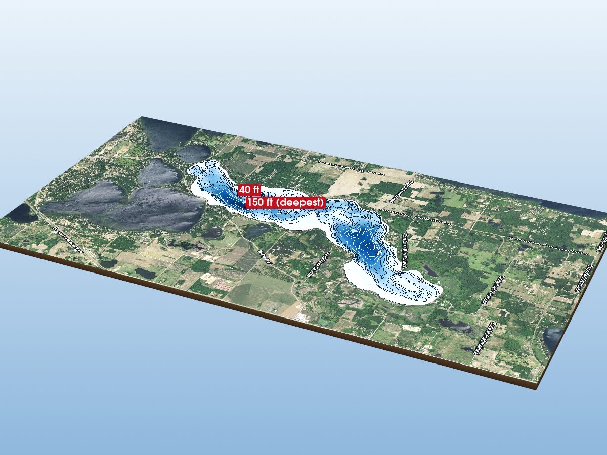 Depth map of Lake Carlos