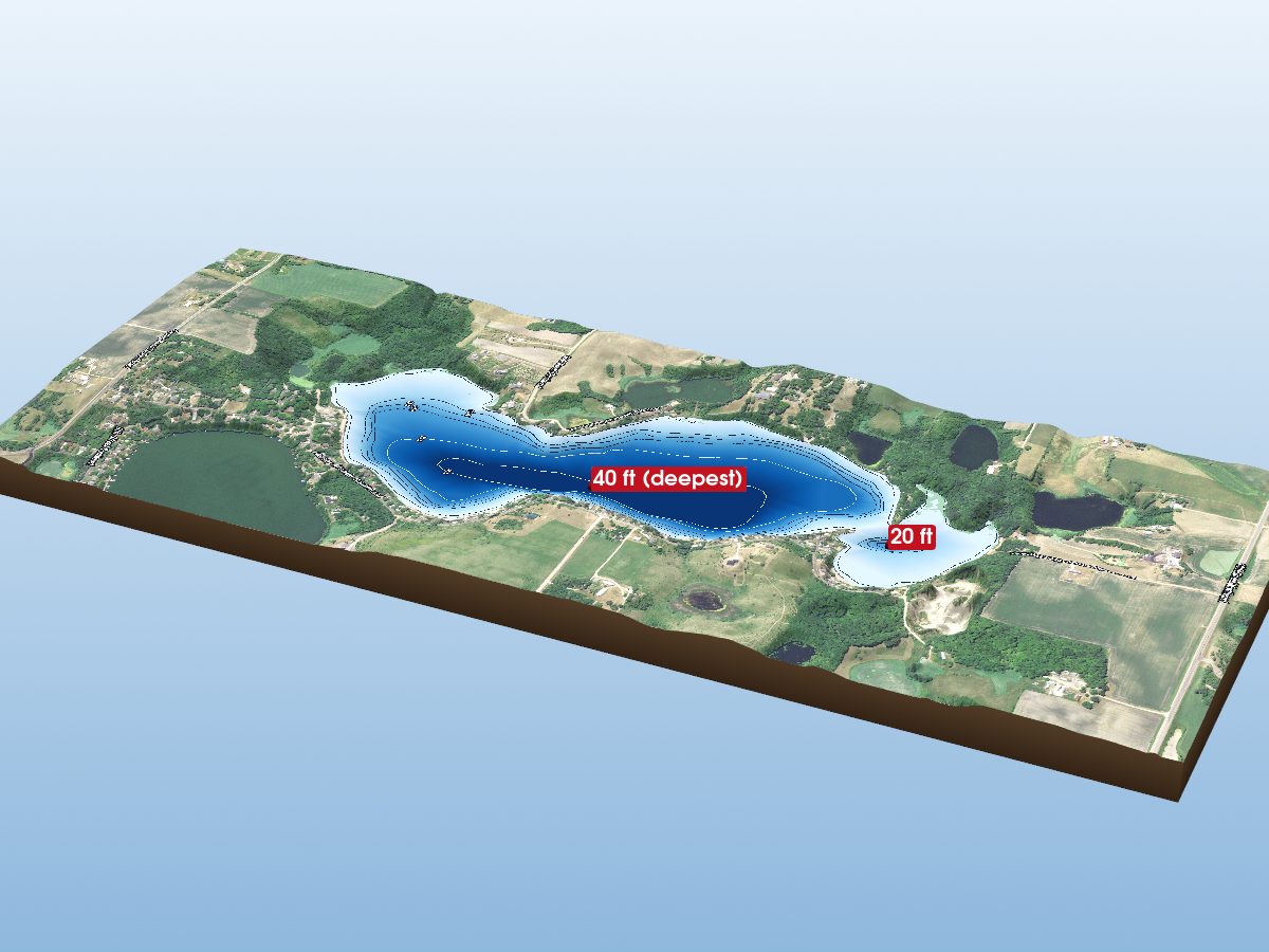 Depth map of Lake Charlotte