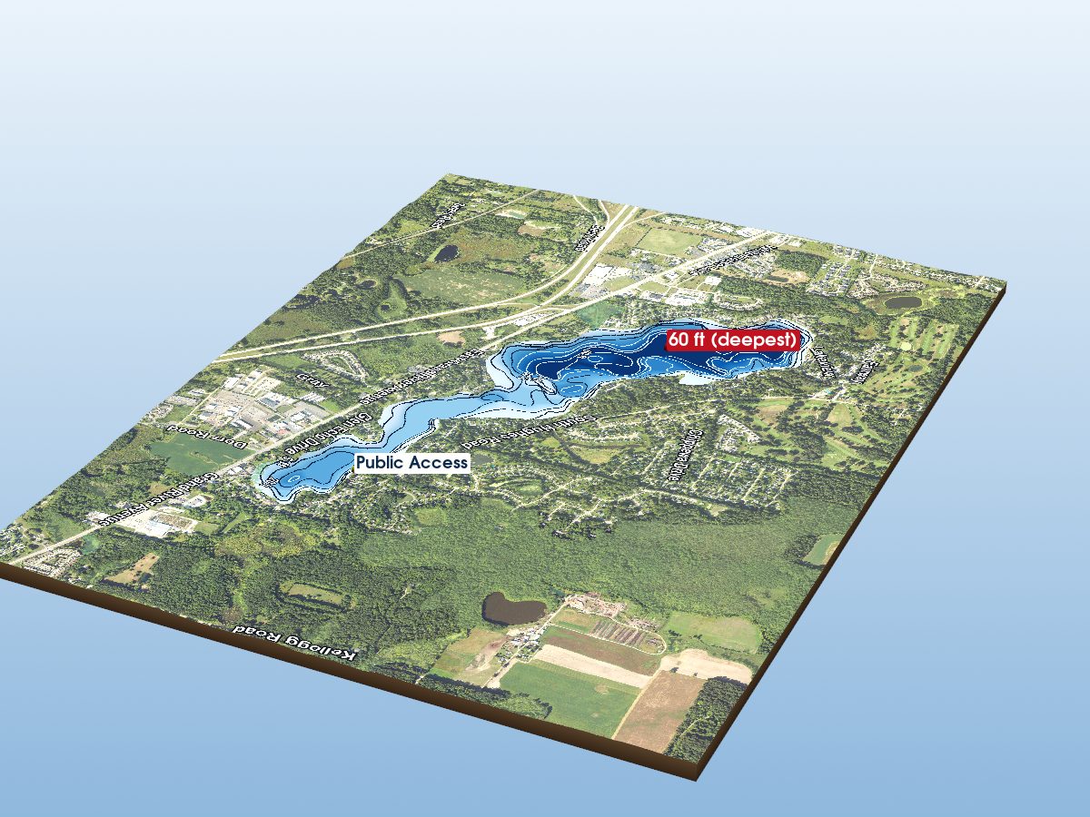 Depth map of Lake Chemung