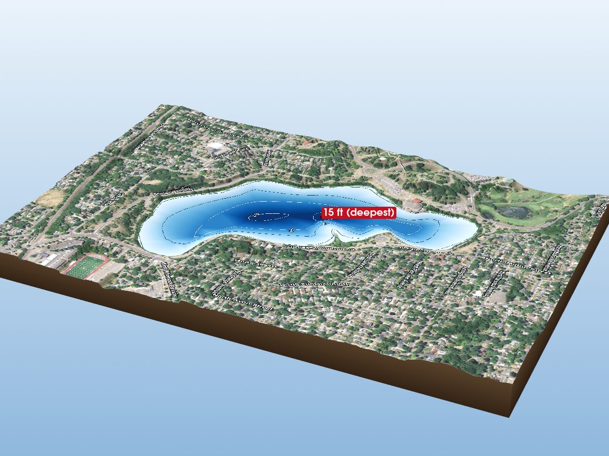 Depth map of Lake Como