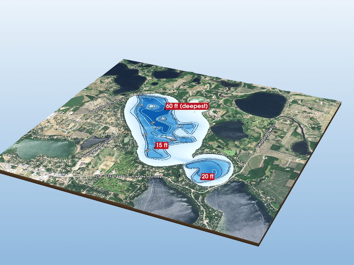 Depth map of Lake Darling
