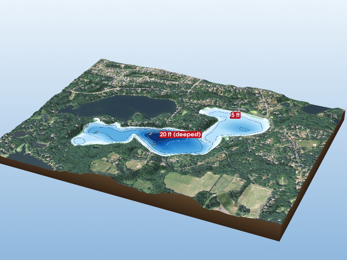 Depth map of Lake De Montreville