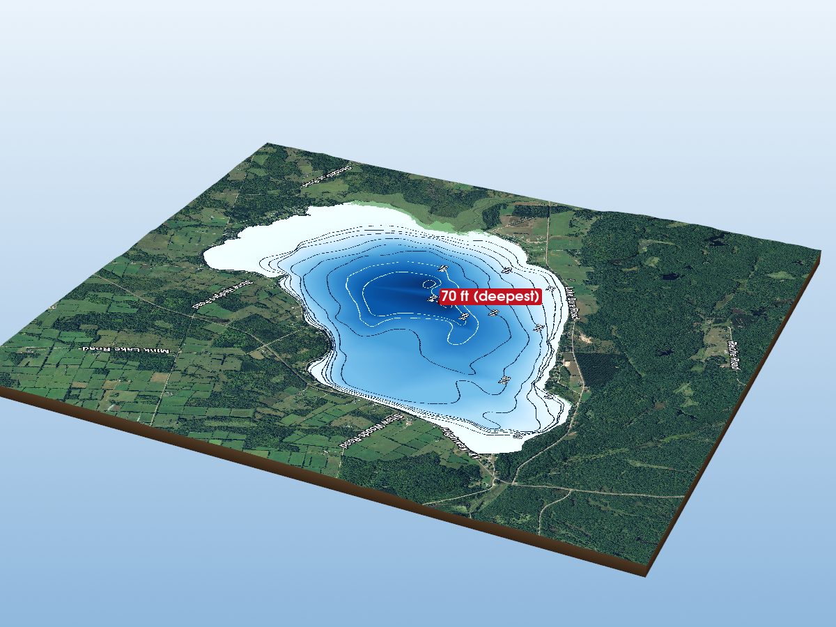 Depth map of Lake Dore