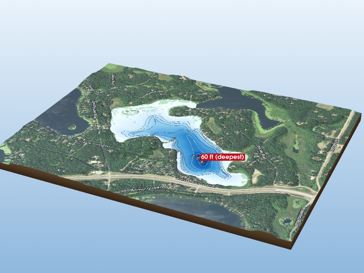 Depth map of Lake Edna