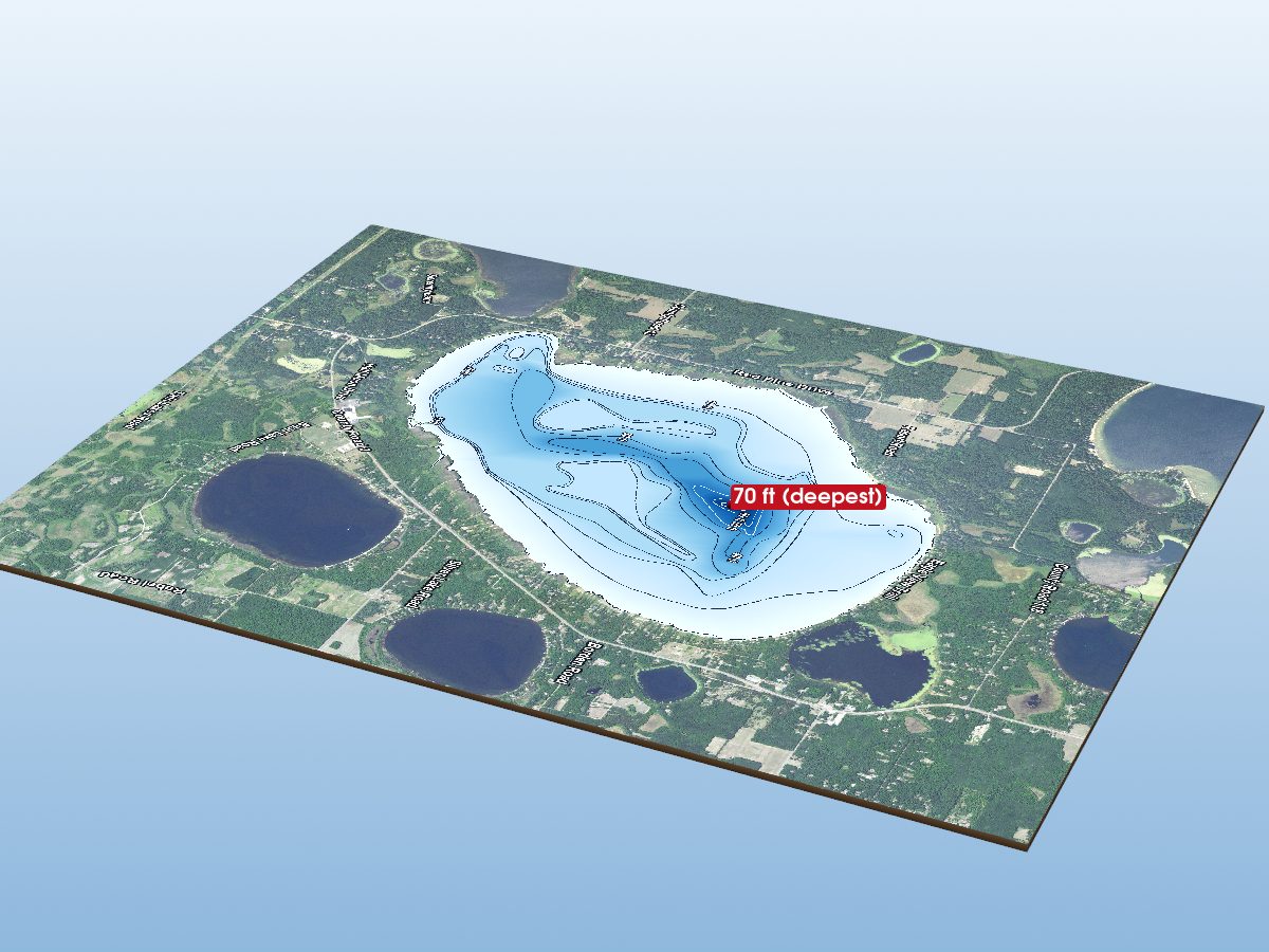 Depth map of Lake Edward